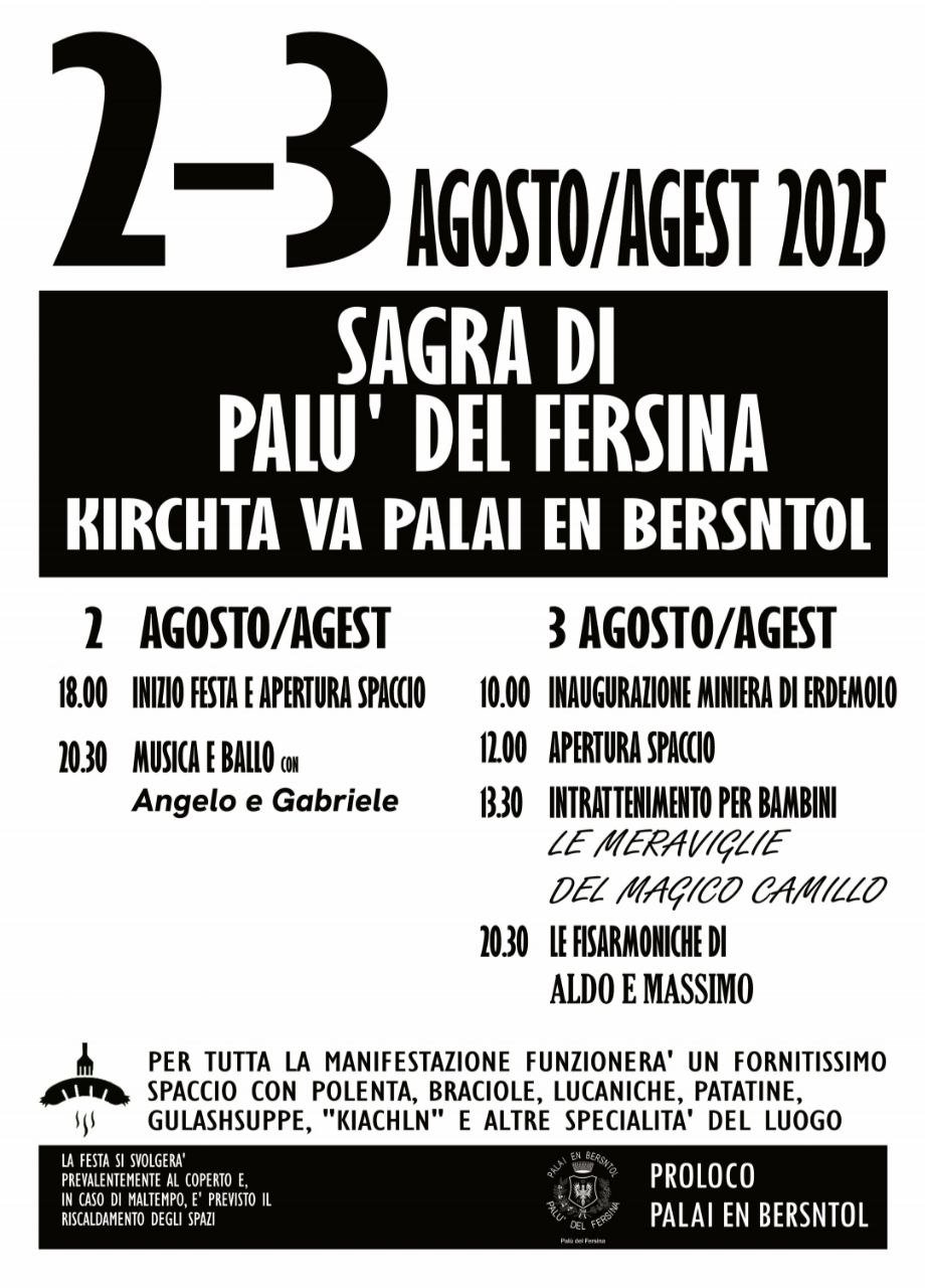 Sagra palù del Fersina manifesto