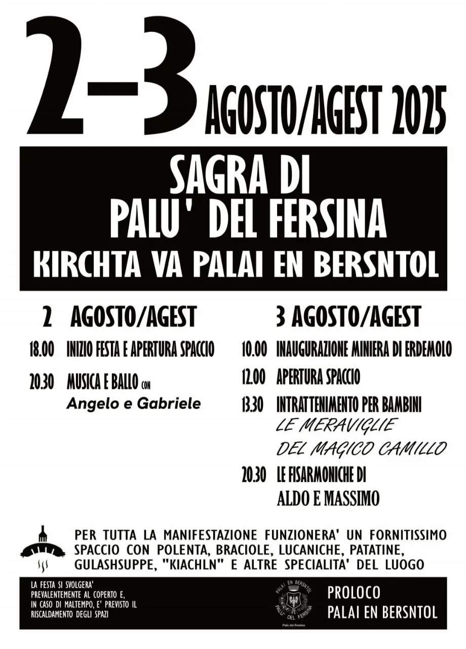 Sagra palù del Fersina manifesto
