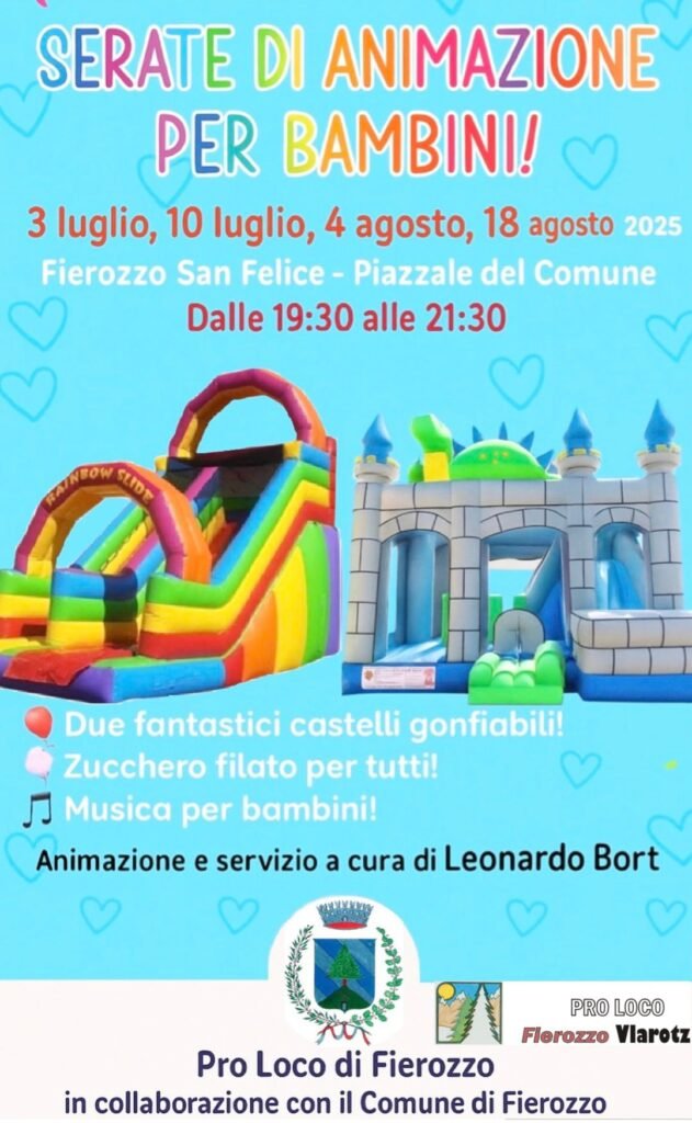 Serate di animazioni per bambini manifesto