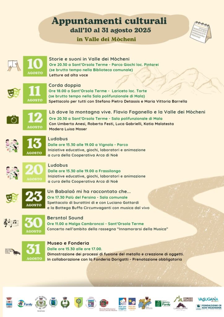 Eventi culturali di agosto manifesto