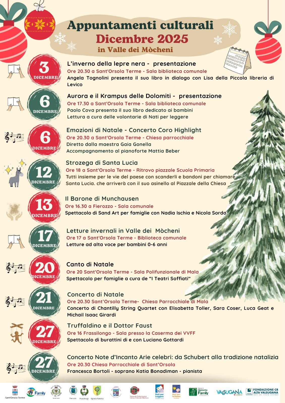 Appuntamenti culturali dicembre 2025