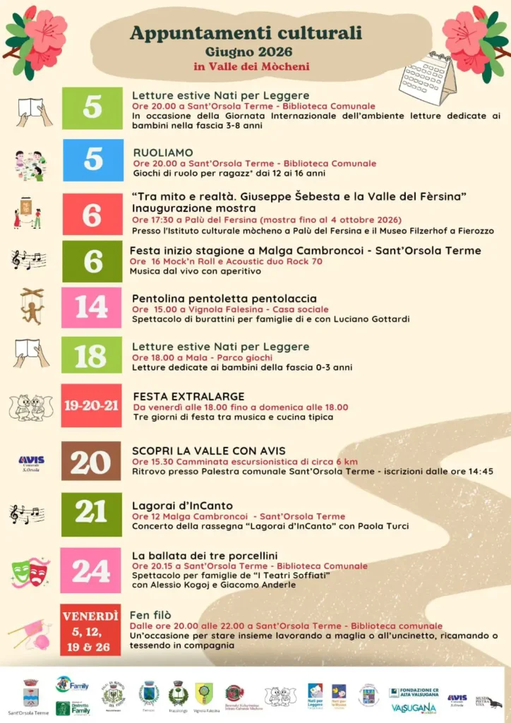 Appuntamenti culturali di giugno